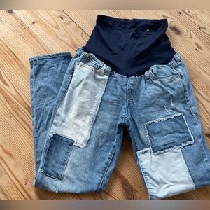 Gap Maternity skinny denim patchwork jeans